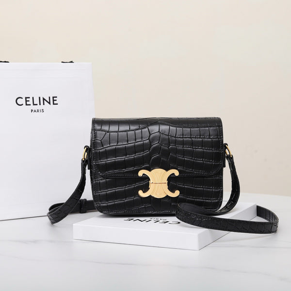 TRIOMPHE TEEN 18 BLACK ALLIGATOR SKIN