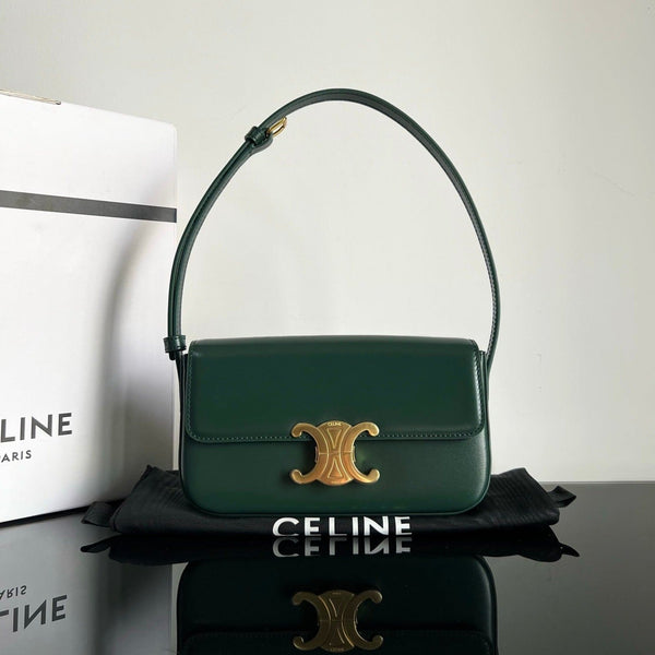 TRIOMPHE 20 DARK GREEN CALFSKIN